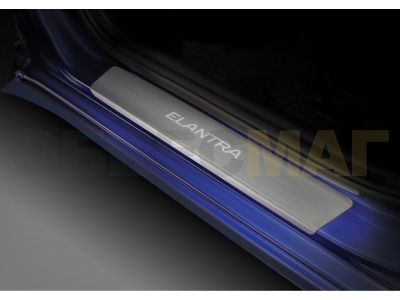 Накладки на пороги Rival, 4 шт для Hyundai Elantra 2019-2021