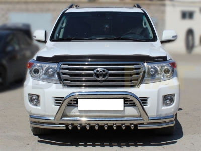 Защита передняя двойная 76-60 мм с защитой картера для Toyota Land Cruiser 200 2012-2013 LCN2012_3.2