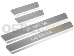 Накладки на пороги Rival, 4 шт для Skoda Octavia A8 № NP.5110.3