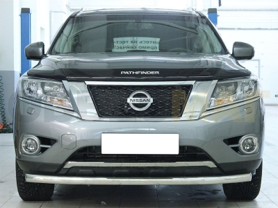 Защита переднего бампера 60 мм для Nissan Pathfinder 2014-2021