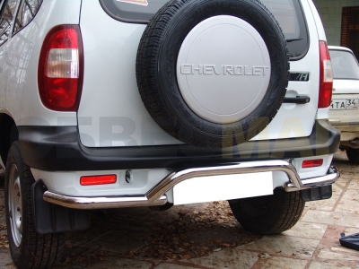 Защита заднего бампера 53 мм волна для Chevrolet Niva № NSV 8