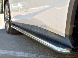 Пороги с площадкой нержавеющий лист 42 мм для Lexus RX Long № LRX3L-0032243