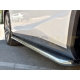 Пороги с площадкой нержавеющий лист 42 мм РусСталь для Lexus RX Long 2018-2021