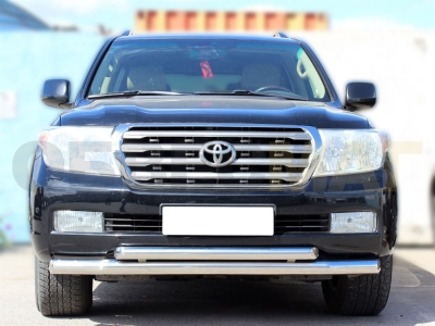 Защита передняя двойная 76-60 мм для Toyota Land Cruiser 200 2007-2011 LCN 4.1