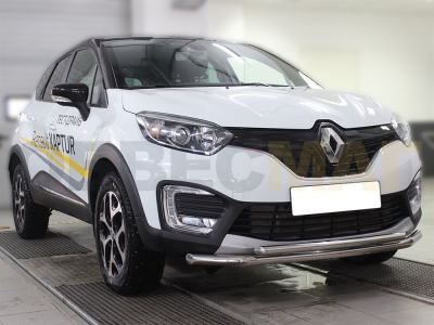 Защита передняя двойная 53-43 мм для Renault Kaptur 2016-2021