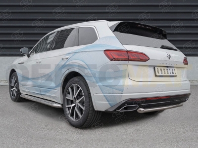 Защита заднего бампера 63 мм дуга для Volkswagen Touareg 2018-2021