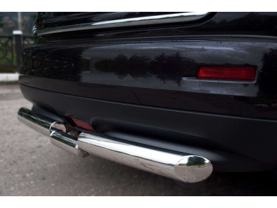Защита заднего бампера ступень 76-63 мм РусСталь для Nissan Juke 2010-2018