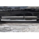 Пороги труба с накладками 76 мм вариант 1 РусСталь для Nissan Pathfinder 2014-2021