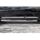 Пороги труба с накладками 76 мм вариант 2 РусСталь для Nissan Pathfinder 2014-2021