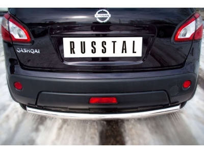Защита заднего бампера 63 мм РусСталь для Nissan Qashqai 2010-2014