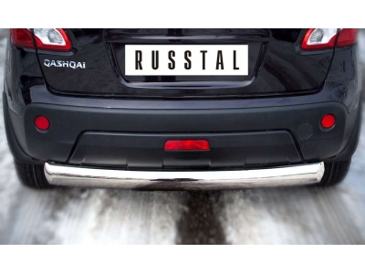 Защита заднего бампера 76 мм РусСталь для Nissan Qashqai 2010-2014
