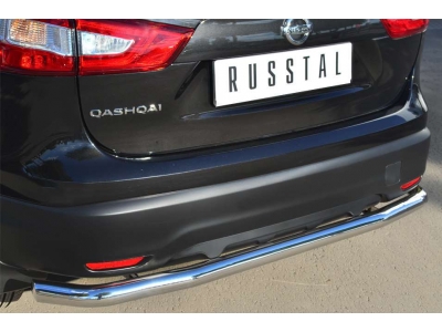 Защита заднего бампера 63 мм РусСталь для Nissan Qashqai 2014-2021