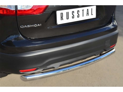 Защита заднего бампера 63 мм дуга РусСталь для Nissan Qashqai 2014-2021