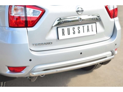 Защита заднего бампера 42 мм дуга РусСталь для Nissan Terrano 2014-2021
