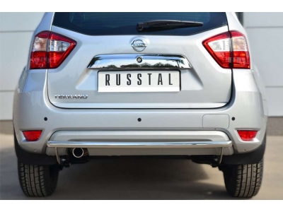 Защита заднего бампера 42 мм дуга РусСталь для Nissan Terrano 2014-2021