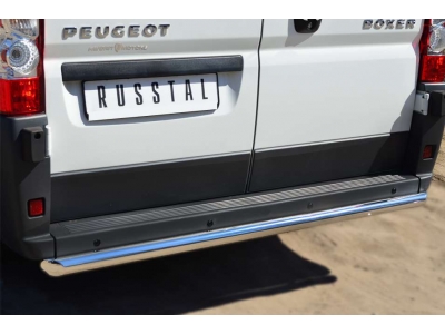 Защита заднего бампера 63 мм РусСталь для Peugeot Boxer 2006-2021