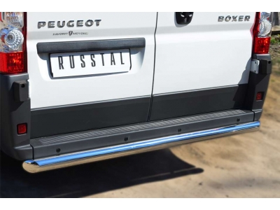 Защита заднего бампера 76 мм РусСталь для Peugeot Boxer 2006-2021