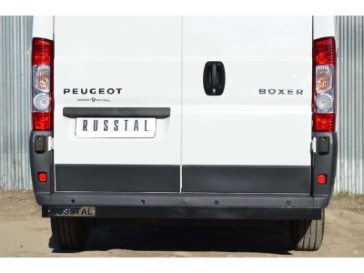 Защита заднего бампера 80x40 мм РусСталь для Peugeot Boxer 2006-2021