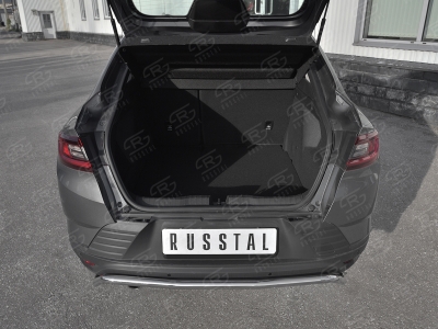 Накладка на задний бампер зеркальный лист РусСталь для Renault Arkana 2019-2021