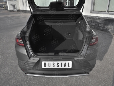 Накладка на задний бампер шлифованный лист РусСталь для Renault Arkana 2019-2021