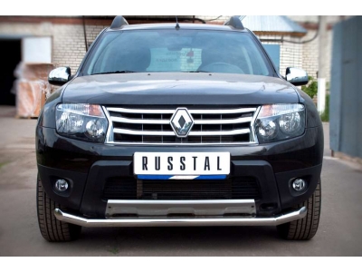 Защита переднего бампера 63 мм РусСталь для Renault Duster 2011-2015