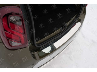 Накладка на задний бампер зеркальный лист РусСталь для Renault Duster 2015-2021