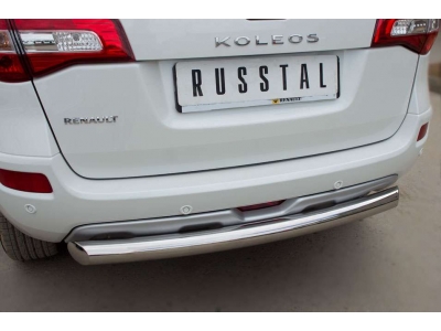 Защита заднего бампера 63 мм РусСталь для Renault Koleos 2011-2016