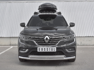 Защита передняя двойная 63-42 мм секции-дуга для Renault Koleos 2017-2021