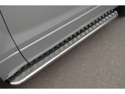 Пороги с площадкой алюминиевый лист 42 мм вариант 2 для Suzuki Grand Vitara № SV3L-0011102