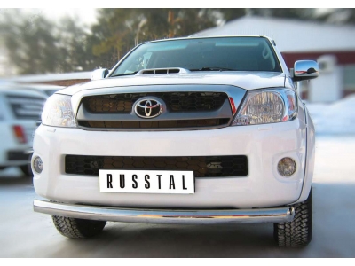 Защита переднего бампера 76 мм РусСталь для Toyota Hilux 2008-2015
