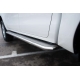 Пороги с площадкой нержавеющий лист 42 мм РусСталь для Toyota Hilux 2015-2021