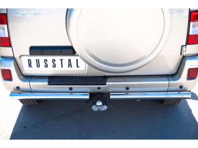 Защита заднего бампера 63 мм РусСталь для УАЗ Патриот 3163 2005-2014