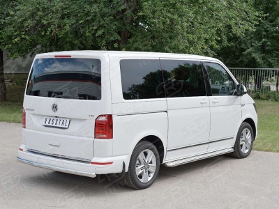 Защита заднего бампера 63 мм РусСталь для Volkswagen Caravelle/Multivan/Transporter 2015-2021