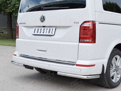 Защита задняя уголки 42 мм РусСталь для Volkswagen Caravelle/Multivan/Transporter 2015-2021 VCTZ-002322