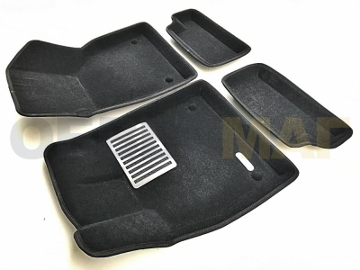 Коврики текстильные 3D Euromat чёрные Original Lux на Audi TT № EM3D-001106