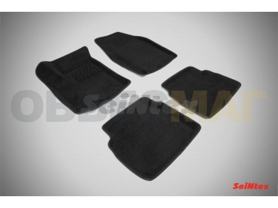 Коврики текстильные 3D Seintex чёрные для Chevrolet Aveo 2003-2012