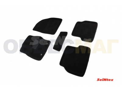 Коврики текстильные 3D Seintex чёрные для Ford Focus 2 № SEINTEX.71687