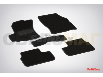 Коврики салона Lux текстильные Seintex чёрные для Suzuki SX4 № SEINTEX.82272