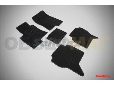 Коврики салона Lux текстильные Seintex чёрные для Mitsubishi Pajero 4 2006-2021