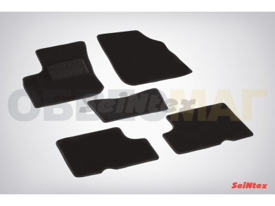 Коврики салона Lux текстильные Seintex чёрные для Renault Logan 2004-2015