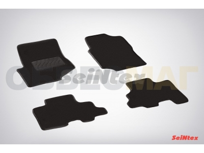 Коврики салона Lux текстильные Seintex чёрные для Chevrolet TrailBlazer 2001-2011