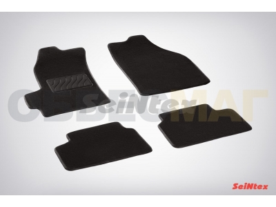 Коврики салона Lux текстильные Seintex чёрные для Chevrolet Spark 2005-2010