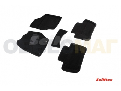 Коврики текстильные 3D Seintex чёрные для Citroen C4/Peugeot 408 2011-2021