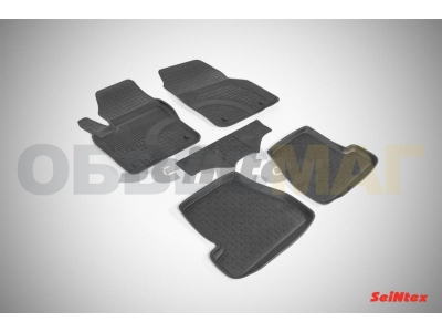 Коврики салона резиновые Seintex с бортиком для Ford Focus 3 2015-2021