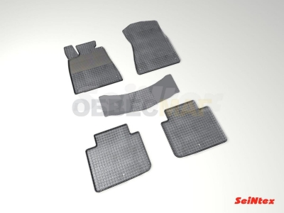 Коврики резиновые Seintex с рисунком Сетка на 4х2 для Lexus GS-300 2005-2012