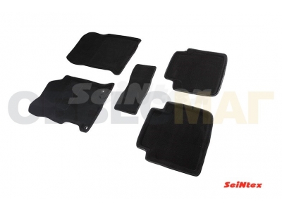 Коврики текстильные 3D Seintex чёрные для Honda Accord № SEINTEX.88360