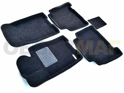 Коврики текстильные 3D Euromat чёрные Original Business на Kia Mohave № EMC3D-002924