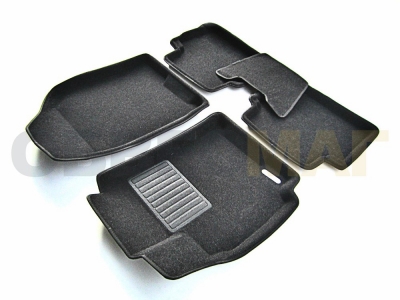 Коврики текстильные 3D Euromat чёрные Original Business на Chevrolet Lacetti № EMC3D-001506
