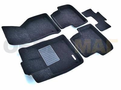 Коврики текстильные 3D Euromat чёрные укороченные Original Business на Audi 3/Volkswagen Golf 7/Skoda Octavia A7 № EMC3D-004507.1
