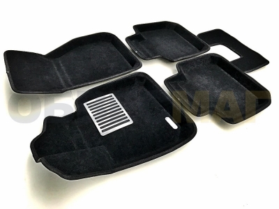 Коврики текстильные 3D Euromat чёрные Original Lux для BMW X1/BMW X2 2015-2021